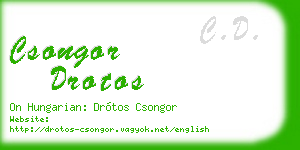 csongor drotos business card